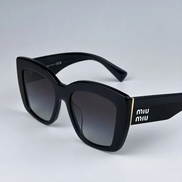 NEW Miu Miu MU04WS 06U5D1 Grey Opal Grey Gradient Women Sunglasses MU 04WS - Picture 7 of 11
